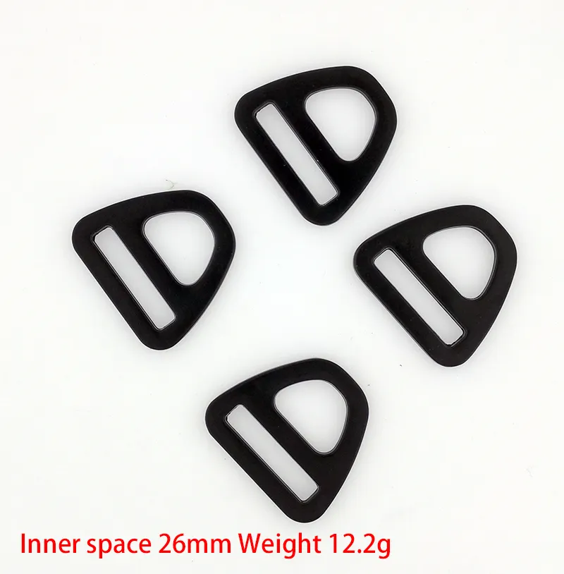 Zinc Alloy Black Triangle Buckle Triangle Adjuster Ring For Backpack Pet Collar Handbag Strap