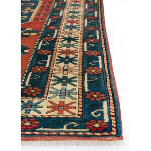 พรมขนสัตว์ถักมือ Nuray สีแดงส้ม ลายเหรียญแบบนามธรรม รูปทรงสี่เหลี่ยมผืนผ้า สำหรับบ้าน ขนาด 9x12 ฟุต รุ่น Pae-451 เหมาะสำหรับทางเข้าบ้าน ห้องนั่งเล่น และโถงทางเดิน - Product Image 4