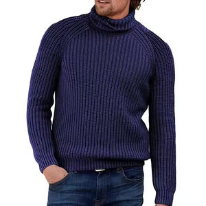 Suéter de Cuello Alto para Hombre, Personalizable, Tejido de Punto, con Forro, Suéteres y Sudaderas con Capucha, Ajuste Entallado, Suéter de Punto - Product Image 4