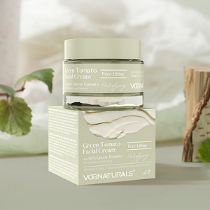 Crema Facial de Tomate Verde con Aloe Vera y Glicerina Crema Facial Hidratante Suave y Delicada - Product Image 3