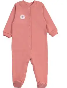 थोक अनुकूलित शरद ऋतु और गर्मियों में लंबी आस्तीन वाला बेबी टॉडलर स्ट्रेच पजामा जंपसूट नवजात शिशु के पैरों वाला स्लीपसूट
