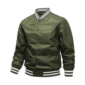 Chaqueta Bomber de béisbol universitaria para hombre personalizable de primavera 2025 poliéster/algodón transpirable a prueba de viento 100% - Product Image 6