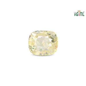 Saphir Jaune Naturel de 6,69 Carats (Pukhraj) - Pierre Précieuse Facettée Taille Émeraude - Product Image 1