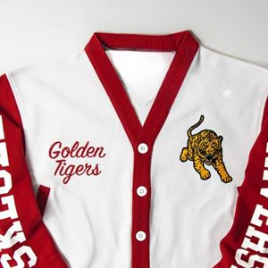 Jersey universitario Tuskegee dorado para suéter de invierno de estilo universitario sólido espíritu escolar personalizado Unisex poliéster/algodón a granel - Product Image 2