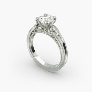 Anillo de Compromiso de Mujer de Plata 925 de Inspiración Vintage, Elegante, Chapado en Oro de 18K/Oro Rosa, con Diamantes, Tamaño Personalizable, de Lujo - Product Image 5