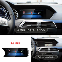 8.8 "2g + 32g Android autoradio Navigation intégré Carplay pour Mercedes Benz classe C W204 2011-2014 NTG4.5 Style de voiture d'origine