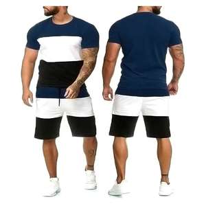 Conjuntos dobles deportivos informales personalizados para hombre, conjunto de dos piezas para hombre, pantalones cortos para gimnasio, conjunto de verano 2022, gran oferta de verano, conjuntos cortos de ropa para hombre - Product Image 3