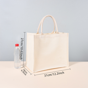 Tote Bag Beige trapuntato personalizzato ricamato impermeabile con personalizzazione pittoresca regalo commemorativo per la damigella d'onore della mamma - Product Image 2