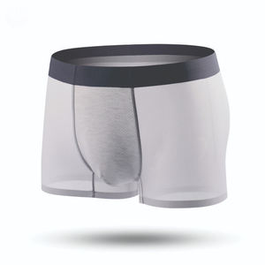 Calzoncillos Boxer Personalizados para Hombre, Transpirables, de Malla, de Secado Rápido, de Color Sólido, de Material de Seda, Talla Grande, con Logotipo Personalizado - Product Image 6
