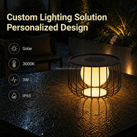 Lampe de table solaire extérieure légère et résistante aux chocs pour la décoration de table de jardin ou d'appartement