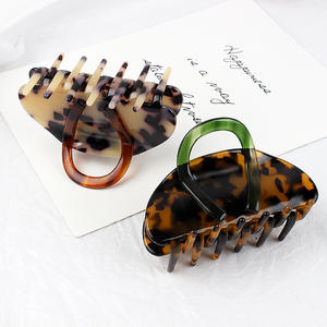 Pince à cheveux vintage en écaille de tortue, pince à cheveux épaisse, forte adhérence - Product Image 2