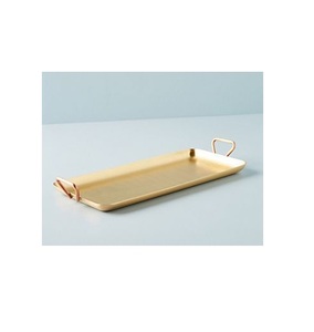 Venta caliente bandeja de servicio bandeja de diseño maravilloso gran calidad bandeja de metal para té y café al precio más barato - Product Image 1