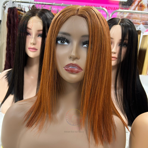 Meilleur prix perruques de cheveux bruts vietnamiens cheveux humains dentelle frontale perruque droite à double tirage - Product Image 3