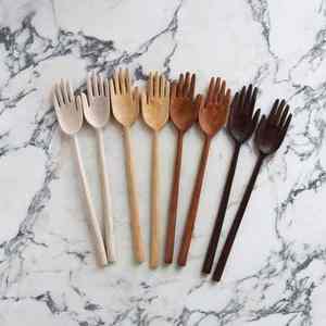 Cuillère de service en bambou écologique, robuste, lavable au lave-vaisselle, manche long, ustensile de cuisine, vente en gros en Inde - Product Image 3