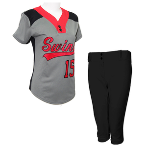 Uniformes de Softbol Personalizados Transpirables 100% Poliéster para Mujer, Venta al por Mayor, Manga Corta, Unisex - Product Image 1