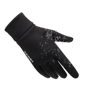 Gants de cyclisme tactiles toutes saisons (automne-hiver) – Imperméables d'un côté, antidérapants en polyester - Product Image 5