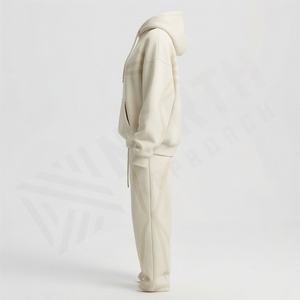 Conjunto Deportivo de Pantalones y Sudadera con Capucha Gruesos para Mujer, Sudadera de Felpa de Algodón, Ropa Deportiva Informal para Gimnasio - Product Image 3