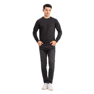 Sweat-shirt personnalisé à la mode pour hommes noir coupe régulière Streetwear pull-over vente en gros nouveau tissu polaire sweat-shirt à manches longues - Product Image 2