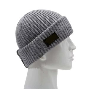 2025หน้ากากสกีแบบถักไหมพรมอะคริลิคหมวกไหมพรมสองสีออกแบบโลโก้ได้ตามต้องการ - Product Image 2