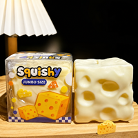 Jouet anti-stress souple en forme de fromage, jouet de décompression de bureau en TPR souple, cadeau pour adolescents et adultes