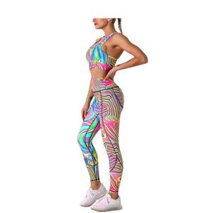 Custom Wholesale Plus Size Tummy Control Yoga Leggings & Fitness Gym Set High-Performance <b>Slimming</b> Activewear for Women - Product Image 2