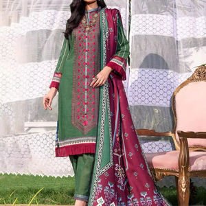 New Arrival Comfortable <b>Women's</b> Winter Silk <b>Wool</b> Salwar Kameez Custom Made Solid Pattern Lace Decoration for Parties Wholesale - Product Image 1