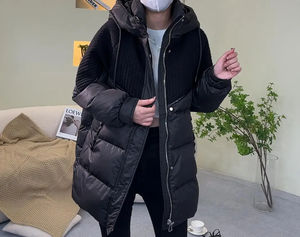 เสื้อแจ็คเก็ตขนเป็ดยาวสำหรับผู้หญิงเสื้อโค้ทขนเป็ดบุนวมลายควิลท์พร้อมฮู้ดแบบถอดได้เสื้อแจ็คเก็ตพาร์กา - Product Image 2