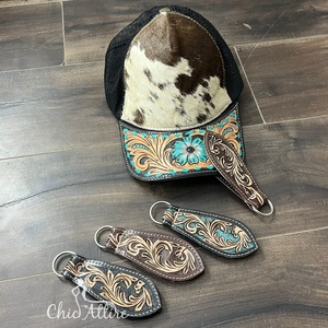 Nuevo Clip Magnético para Sombrero de Cuero Repujado a Mano 2025, Soporte para Sombrero con Diseño Floral Occidental, Correa para Sombrero con Imán Fuerte, para Bolsos y Cinturones - Product Image 1