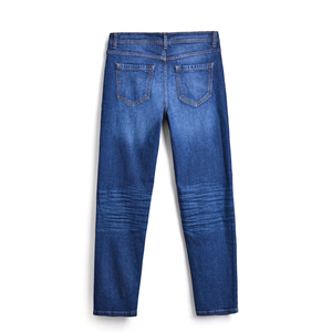 High Quality 100% Cotton Denim Pants Wholesale Slim Fit Men's Jeans Streetwear Distressed Colored Enzyme Straight Style Autumn - Product Image 2