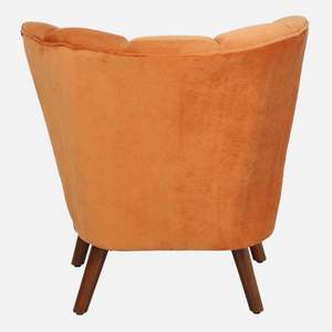 Sergio Modern Design Blush <b>Pink</b> Velvet Slipper <b>Chair</b> Elegant Living Room Furniture - Product Image 6