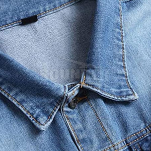 Veste en jean pour hommes de haute qualité Nouvel arrivage en stock avec quantité minimale de commande bas Veste en jean pour hommes de haute qualité Veste en jean pour hommes de couleur personnalisée - Product Image 3