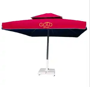 Pubblicità antivento di alta qualità di alluminio caffè all'aperto ombrello Patio ristorante parasole parasole Giardino ombrelli