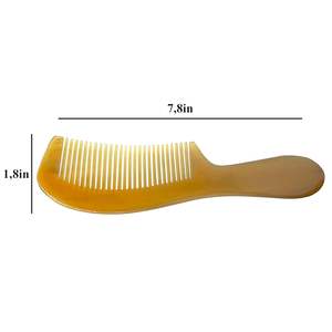 Peine de cuerno de búfalo único para extensiones de cabello Color completamente natural con mayorista de la mejor calidad de - Product Image 3