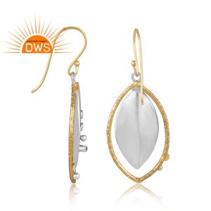 ต่างหูห้อยอัญมณีซิทรีนธรรมชาติชุบทอง18K ดีไซน์ล่าสุดเครื่องประดับอัญมณี - Product Image 4