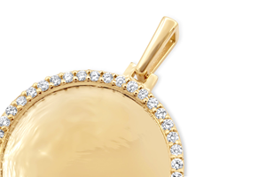 จี้ตัวอักษรไอซ์ฮิปฮอปแร็ปเปอร์ทำจากวัสดุทอง10K/14K ตามสั่ง - Product Image 3