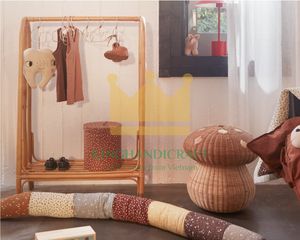 Home <b>Decor</b> Basket Made in Vietnam <b>Mushroom</b> Shaped Rattan Basket Nordic Kids Room <b>Decor</b>, Storage Rattan Basket - Product Image 2