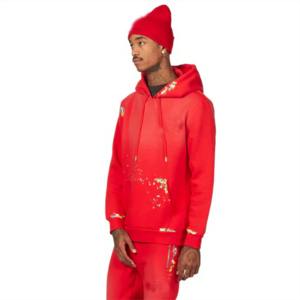 Men's <b>New</b> Eco-Friendly Fleece Hoodie Trackset Zippered Joggers Gym Sport Sweat Suit with Printed Design for Winter - Product Image 2