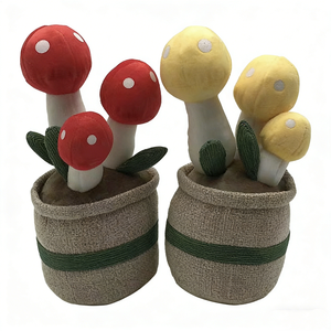 Juguete de Peluche Personalizado de Hongo Rojo, Blanco y Amarillo con Manchas, Suave y Relleno, en Maceta de Lino, para Niños de 2 a 4 Años, Unisex - Product Image 3