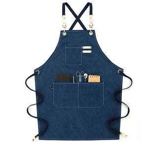 ผ้ากันเปื้อนสำหรับใช้ในครัวมีกระเป๋าปักโลโก้ได้ตามต้องการสำหรับเชฟที่ใช้ในบ้านใช้ได้ทั้งชายและหญิง - Product Image 6