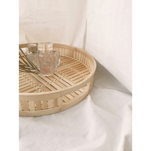 Plateaux de service robustes décoratifs en bambou ronds populaires dans le style moderne minimaliste 2023 du Vietnam - Product Image 5