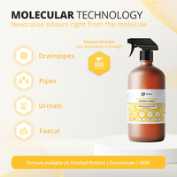 Neutraliseur d'odeurs en spray intense, formule jaune : pour canalisations, égouts, odeurs d'urine et de matières fécales - Bouteille de 1L - Prêt à l'emploi