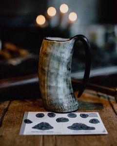 GUIVER BEBER CUERNO TAZA CON ASA PARA CERVEZA Café a precio mayorista Viking Drinking Coffee Tankard Tazas en - Product Image 6