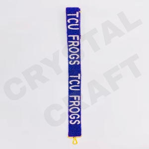 CRYSTAL CRAFT Modèle 2019 Sic Em Bears Sangle de sac à main perlée Couleur personnalisée Perles de rocaille Style indien Taille personnalisée Accepter le logo personnalisé - Product Image 6