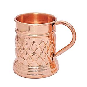 Taza de Cobre Puro para Beber, Hecha a Mano, de Primera Calidad, para Beneficios para la Salud Ayurveda - Product Image 1