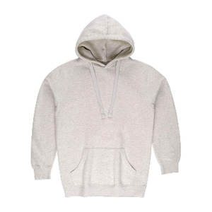 Sweat à capuche bleu marine épais en molleton de coton, coupe ample, thermique, imprimé, non tissé, délavé à la pierre - Product Image 5