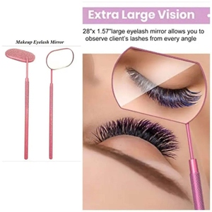 New Shape Pretty Memory Large Lash <b>Mirror</b> Stainless Steel Eyelash <b>Mirror</b> <b>Makeup</b> <b>Mirror</b> Lash Accessories - Product Image 4