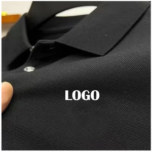 เสื้อโปโลแนวธุรกิจลำลองของผู้ชายคุณภาพสูงฤดูร้อนเสื้อโปโลสีพื้นปักปกแขนสั้นต่อต้านการพันสำหรับสุภาพบุรุษ - Product Image 2