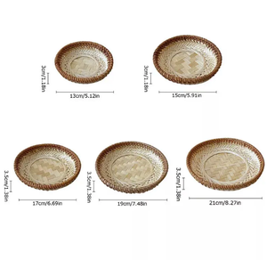 Eco-Friendly Handmade Bamboo Tray Luxury Sustainable Storage <b>for</b> Fruit, Food, Kitchen & Home Organization - Product Image 2