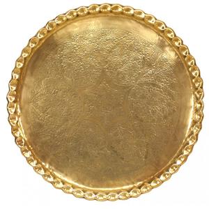 Bandeja DE SERVICIO DE METAL chapada en oro hecha a mano de gran venta con diseño moderno de lujo para bodas, mesa apta para lavavajillas - Product Image 1