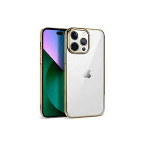 Coque en silicone de luxe Netzy SAFA Pixel Gold pour iPhone 14 Pro Max, protection antichoc pour les modèles 7 Plus et Plus - Product Image 1